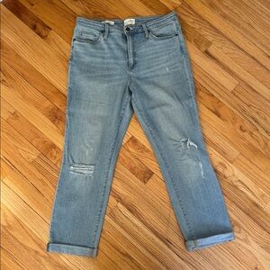 Universal Thread High Rise Slim Straight Distressed Jeans